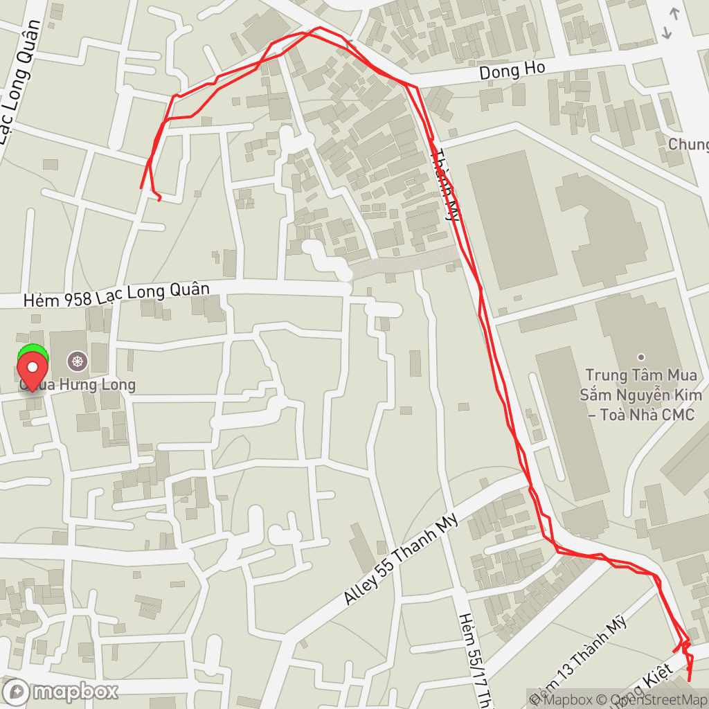 Map for Evening Ride