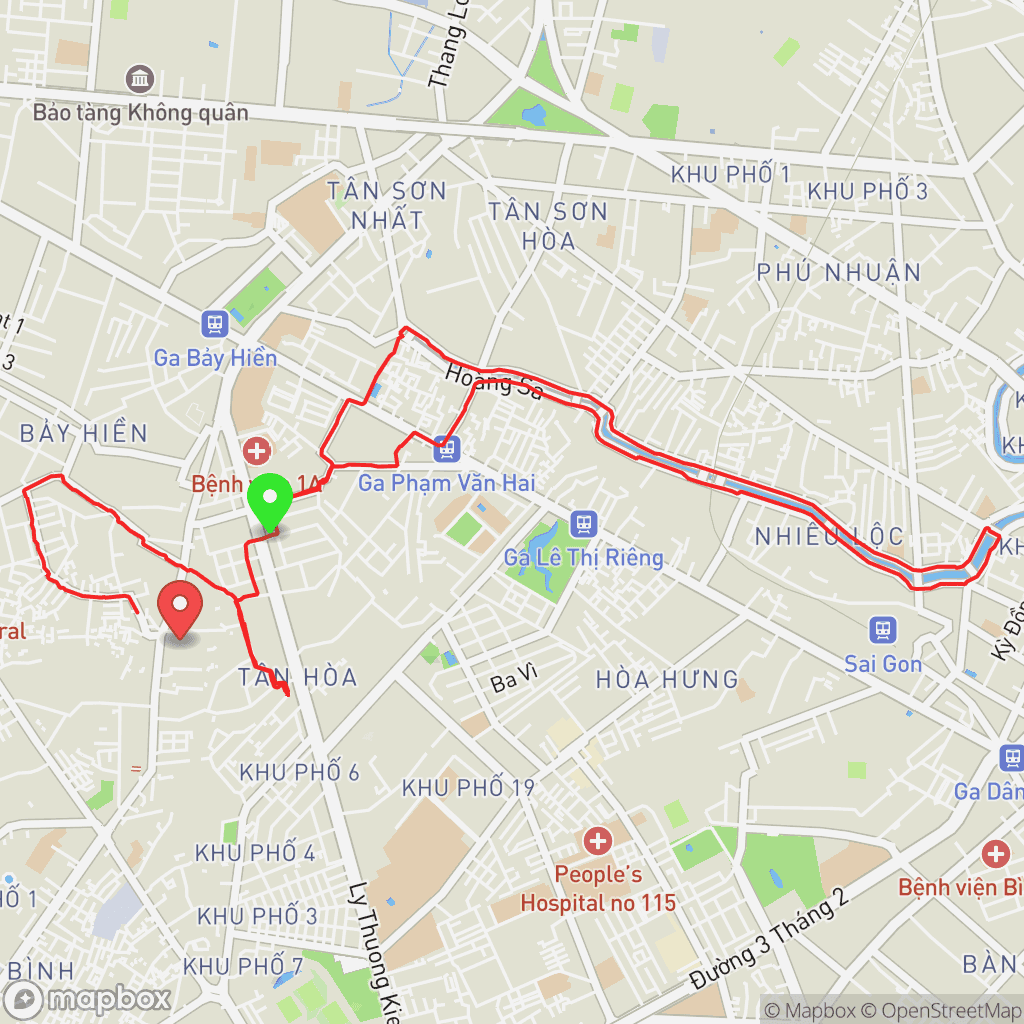 Map for Evening Ride