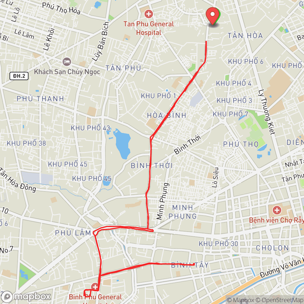 Map for Evening Ride