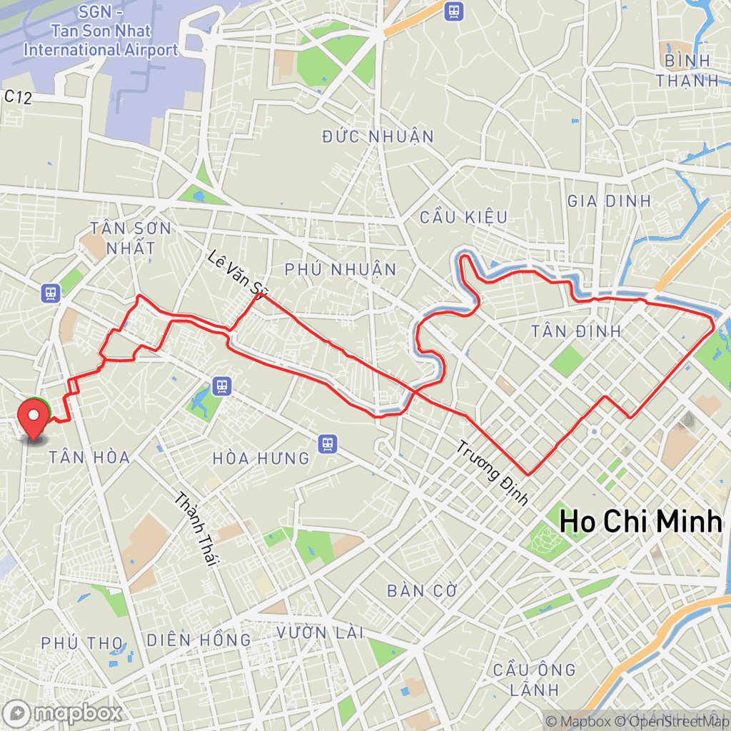 Map for Evening Ride