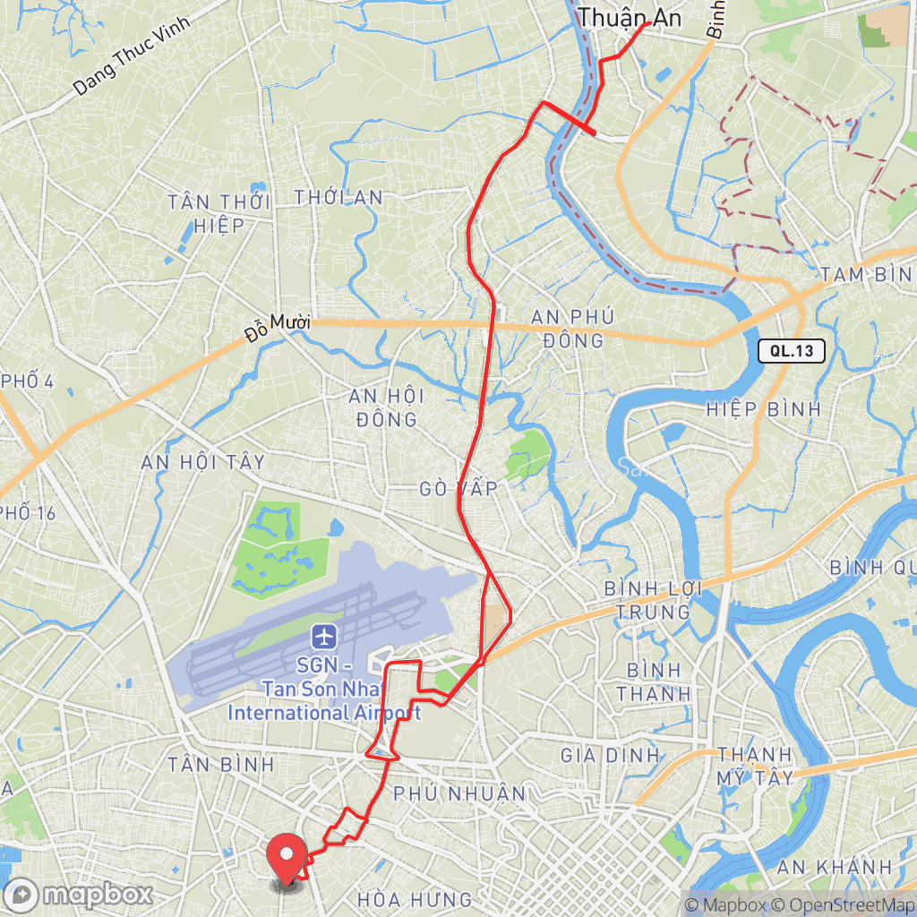 Map for Morning Ride