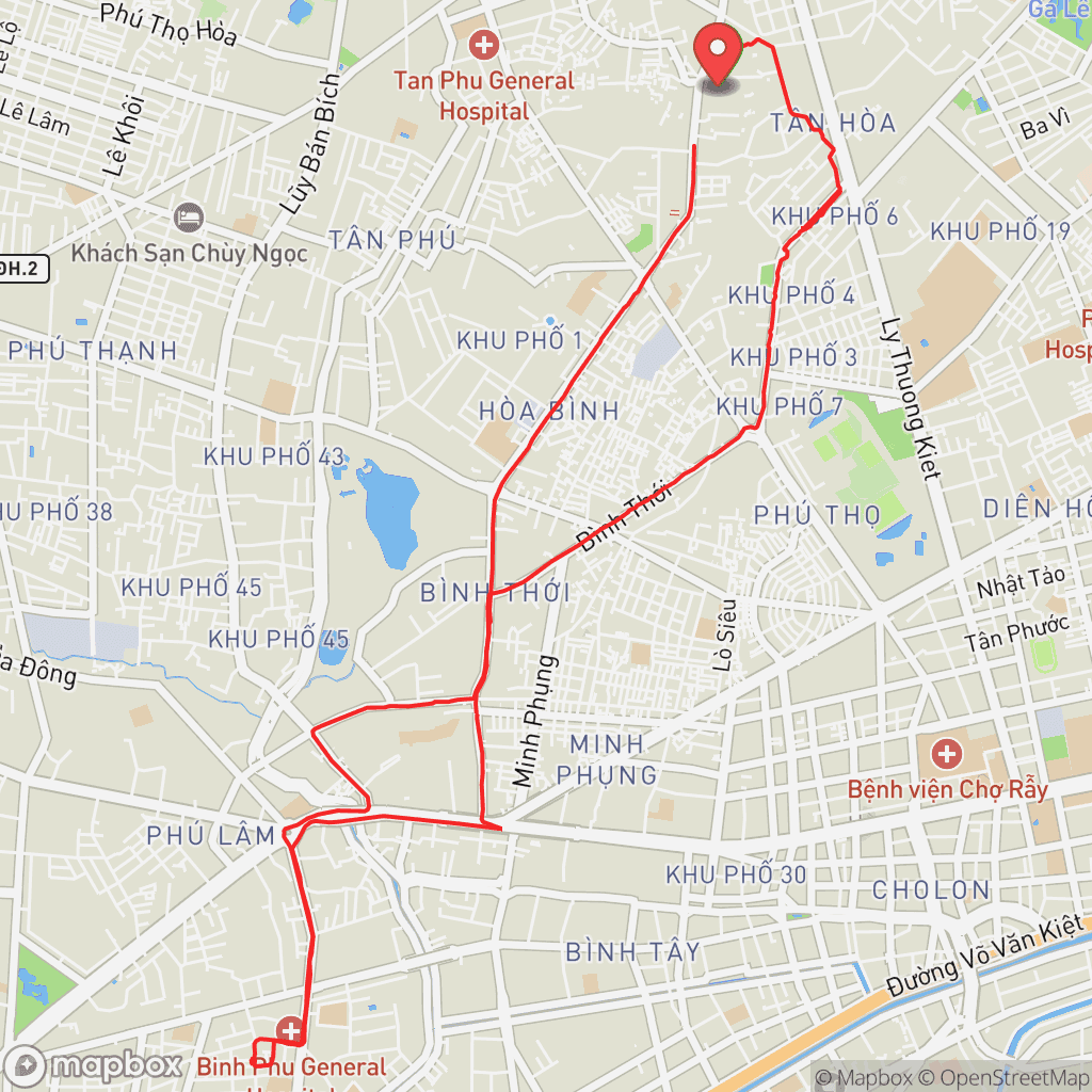 Map for Evening Ride