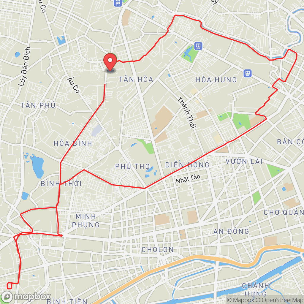 Map for Evening Ride