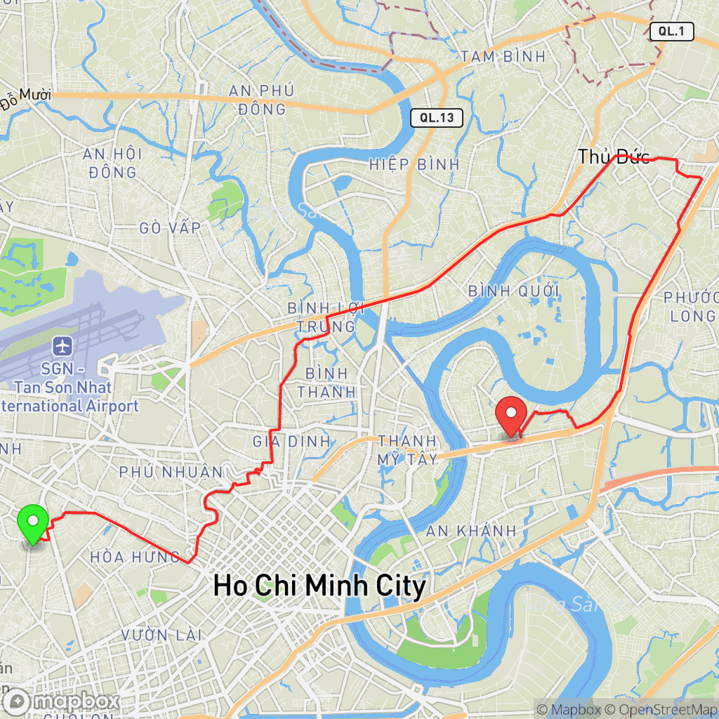 Map for Morning Ride