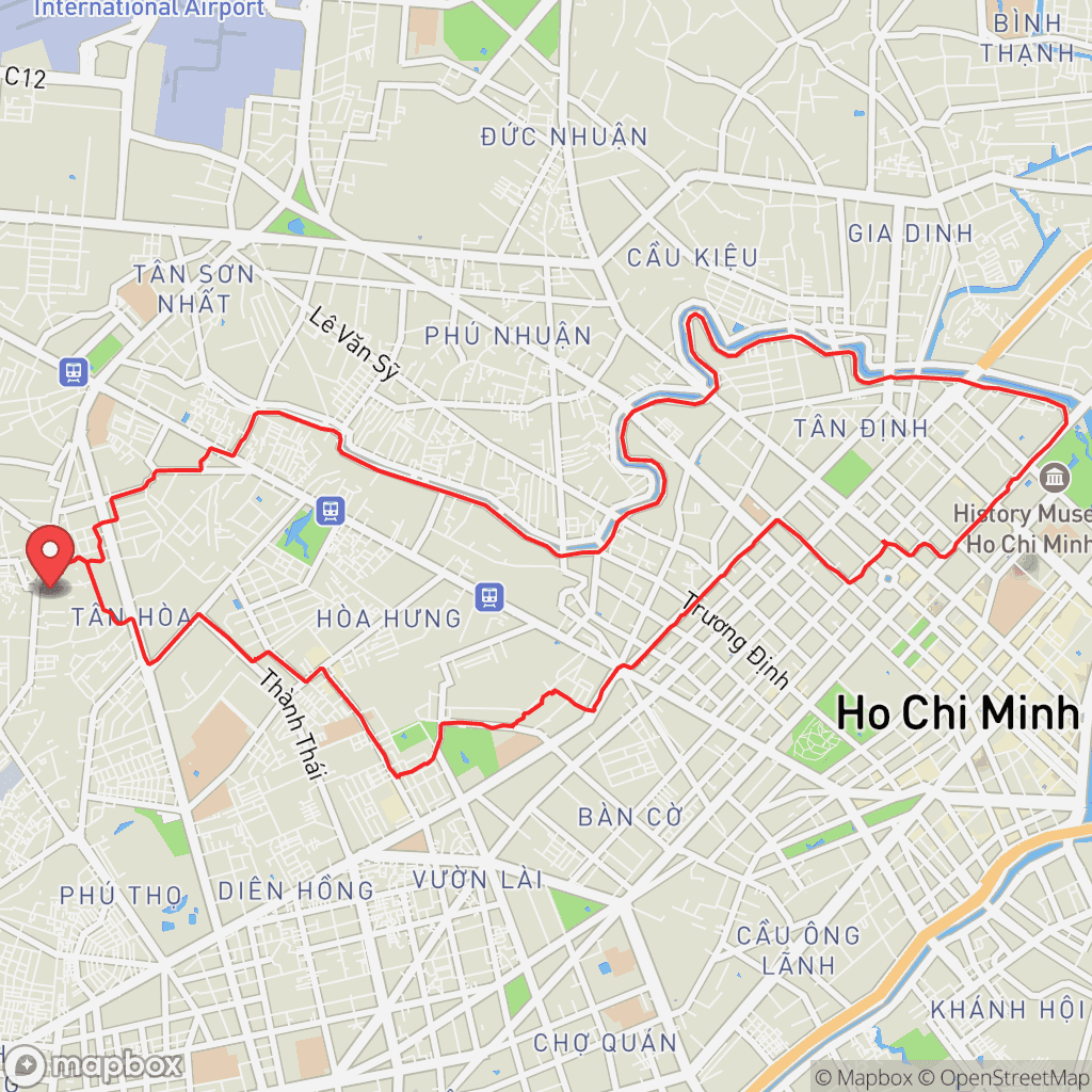Map for Evening Ride